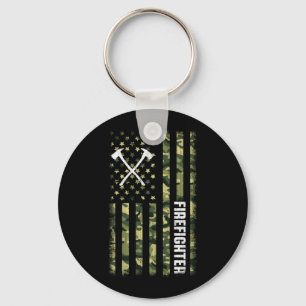 Mens Camo Aamerican Flag Usa Camouflage Patriotic Key Ring