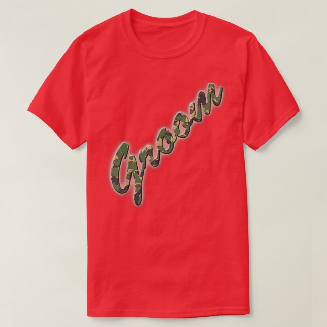 Mens Camo Groom  T-Shirt (Design Front)