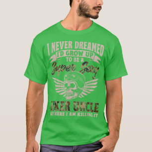 Mens Camo Motorcycle Shirt Uncle Motorbike Graphic