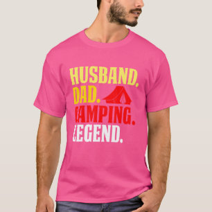 Mens Camper Husband Dad Camping Legend Vintage Ca T-Shirt