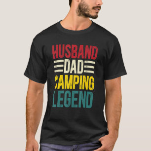 Mens  Camper Husband Dad Camping Legend Vintage Fa T-Shirt