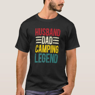 Mens Camper Husband Dad Camping Legend Vintage Fa T-Shirt