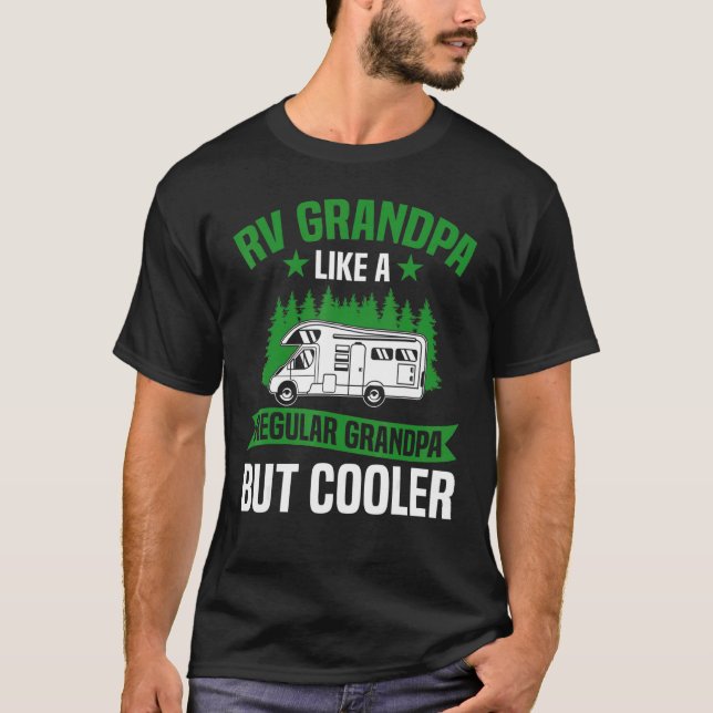 Mens  Camper Rv Grandpa Like A Regular Grandpa But T-Shirt (Front)