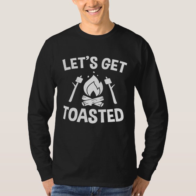 Mens Campfire Smores Marshmallows Camping  Lets Ge T-Shirt (Front)