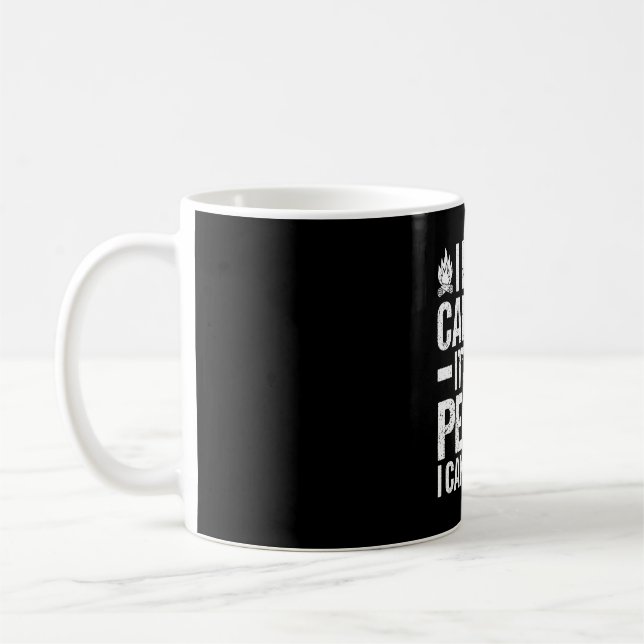 Mens camping bonfire camp life forest camper coffee mug (Left)