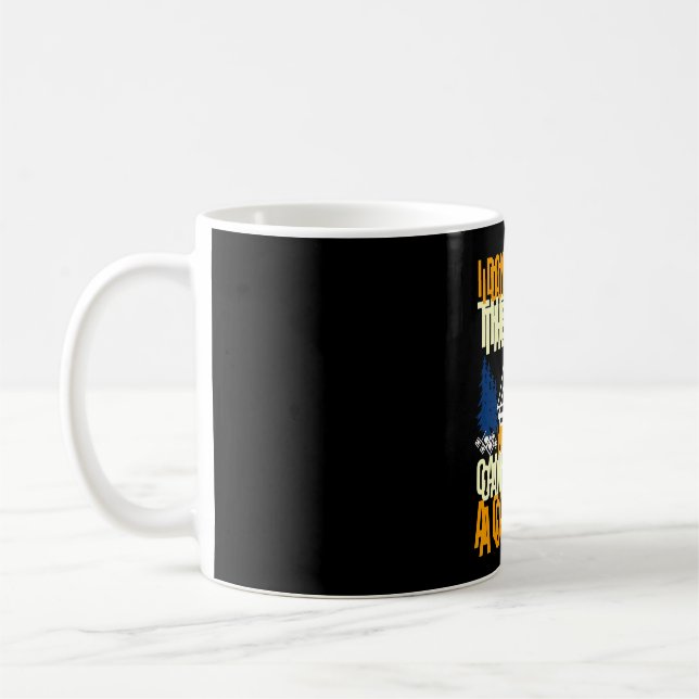 Mens camping bonfire camp life forest camper coffee mug (Left)