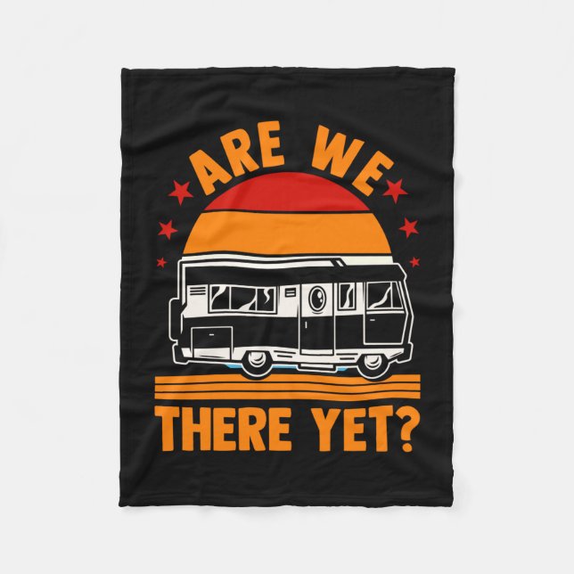 Mens camping bonfire camp life forest camper fleece blanket (Front)