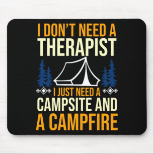 Mens camping bonfire camp life forest camper mouse pad