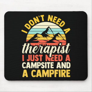 Mens camping bonfire camp life forest camper mouse pad