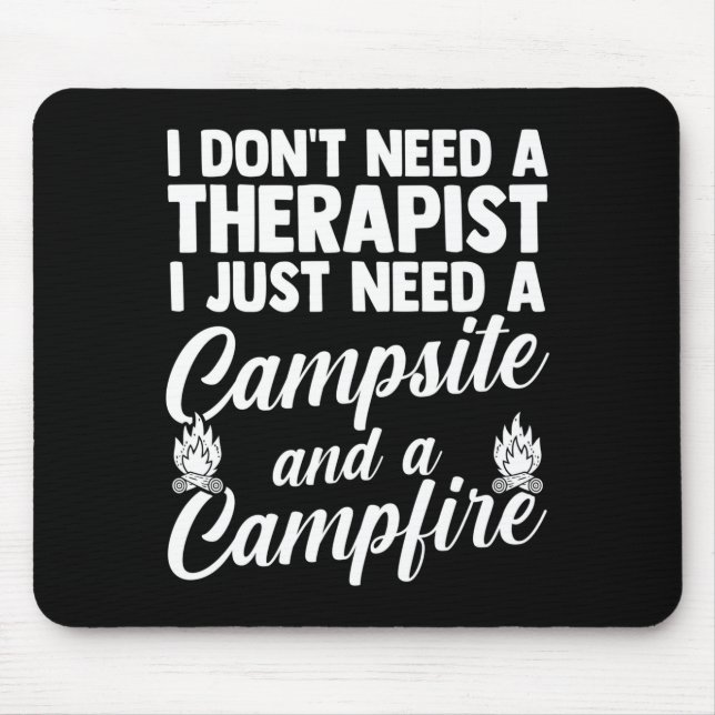 Mens camping bonfire camp life forest camper mouse pad (Front)