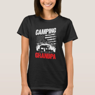 Mens Camping Grandpa  Camper Caravan  Camping 3 T-Shirt