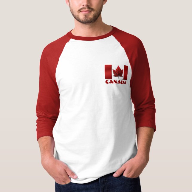 Men's Canada Flag Baseball Jersey Souvenir Shirt (Front)