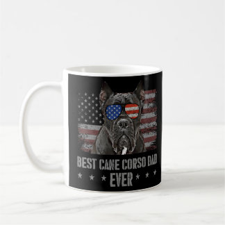 Mens Cane Corso Best Dog Dad Ever Retro USA Americ Coffee Mug