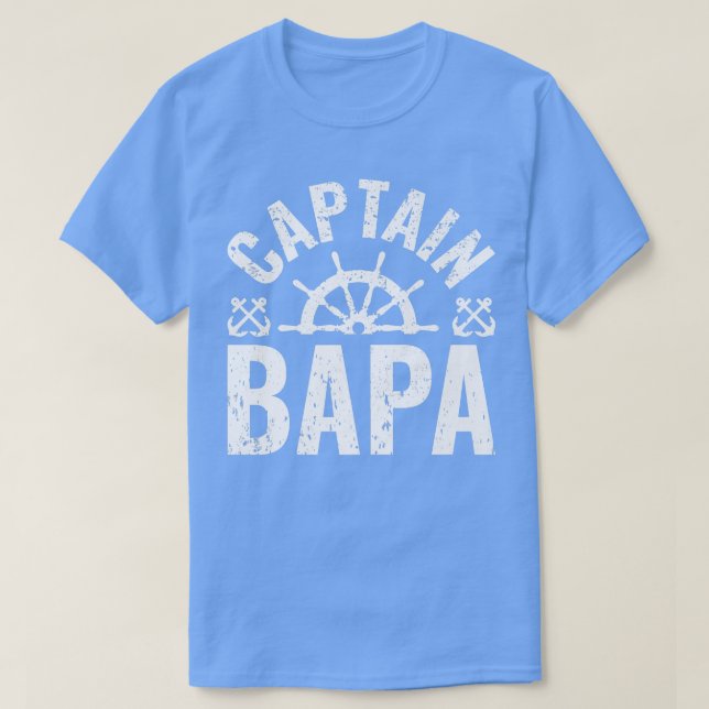 Mens Captain Bapa Boat Owner Lake Boating Father's T-Shirt (Design Front)