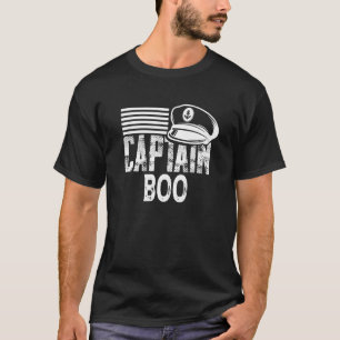Mens Captain Boo Sailing Captain Hat Boat Owner Bo T-Shirt