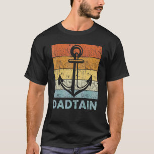Mens Captain Dad Man Myth Daddy Father's Day Boat  T-Shirt