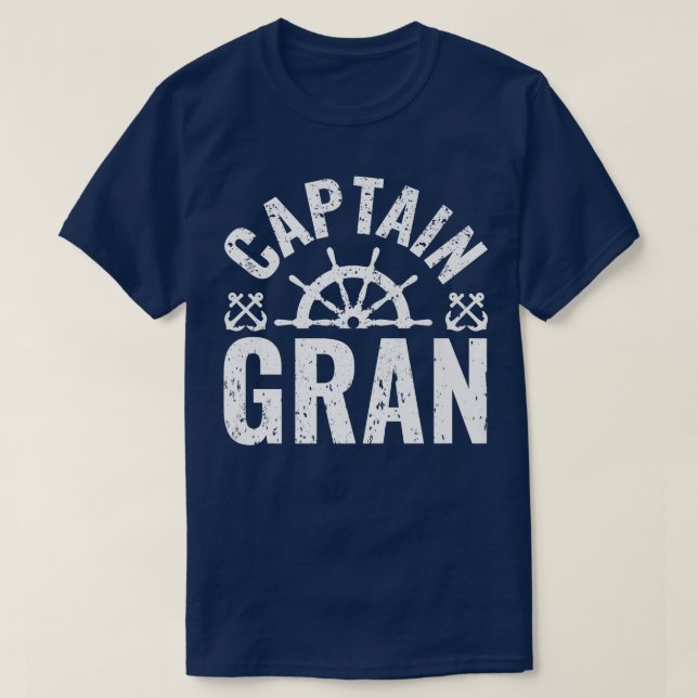 Mens Captain Gran Boat Owner Lake Boating Father's T-Shirt (Design Front)