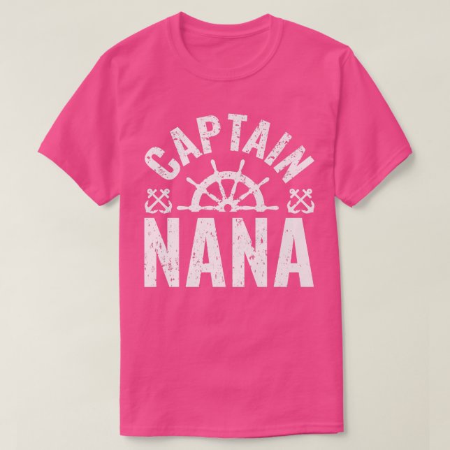 Mens Captain Nana Boat Owner Lake Boating Father's T-Shirt (Design Front)