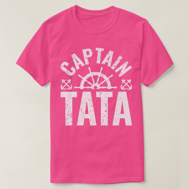 Mens Captain Tata Boat Owner Lake Boating Father's T-Shirt (Design Front)