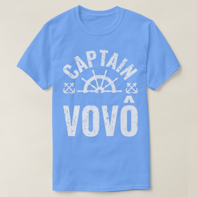 Mens Captain Vovo Boat Owner Lake Boating Father's T-Shirt (Design Front)
