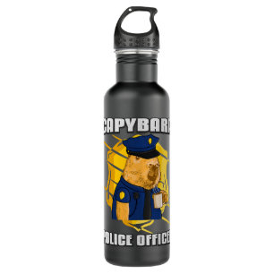 Mens Capybara Police Officer 22 710 Ml Water Bottle