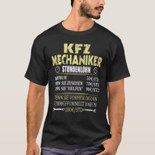 Mens Car Mechanic Hourly Wage Saying  Idea T-Shirt