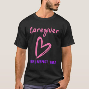 Mens Caregiver Help Respect Care Assistant Nurse M T-Shirt