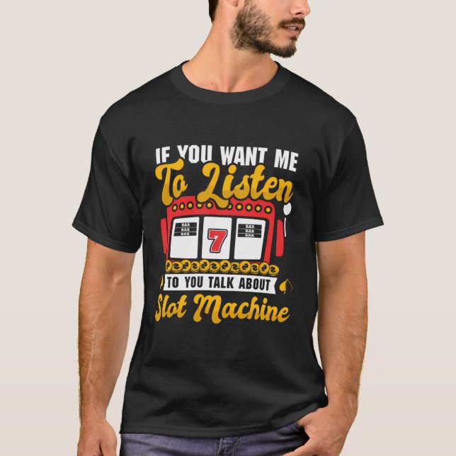 Mens Casino Costume - Talk About Slot Machine T-Shirt (Front)