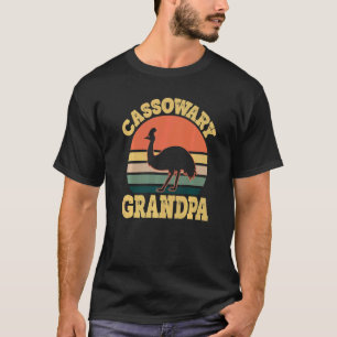 Mens Cassowary Grandpa Cute Cassowary Family Party T-Shirt