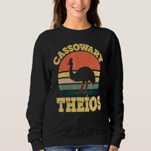 Mens Cassowary Theios Cute Cassowary Party Greek U Sweatshirt