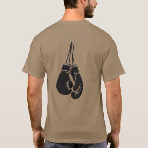 Men's Casual T-Shirt with Boxing Gloves Back Print