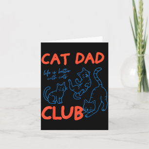 Mens Cat Dad Club Funny Cat Meme Fathers Day Cat L Card
