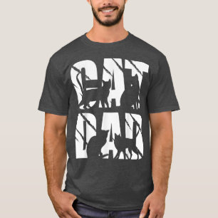 Mens Cat Dad design cat lover and cat dad T-Shirt