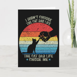 Mens Cat Dad Shirts Funny Cat Dad Father's Day Cat Card