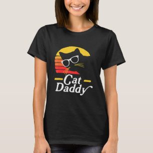 Mens Cat Daddy Vintage Eighties Style Cat Hipster T-Shirt