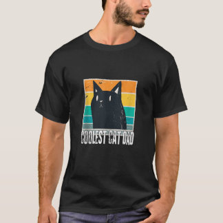 Mens Cat Daddy Vintage Retro The Coolest Cat Dad E T-Shirt