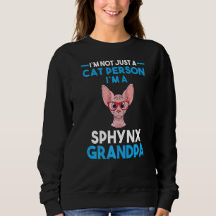 Mens Cat Grandfather Sphynx Grandpa Sweatshirt