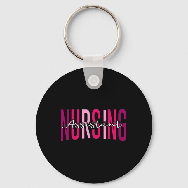 Mens Certified Nursing Istant Nurse Istant Cna Key Ring (Front)