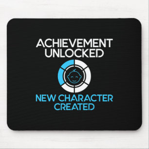 Mens Character Created New Dad Pregnancy Announcem Mouse Pad