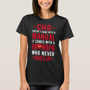 Mens Chd Warrior Grandpa Never Gives Up Congenital T-Shirt