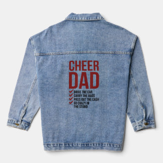 Mens Cheer Dad Cheerleading Dad Of A Cheerleader F Denim Jacket