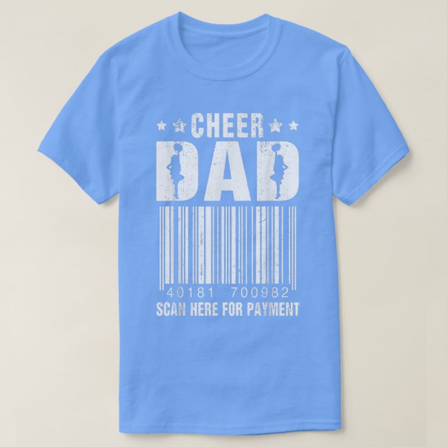 Mens Cheer Dad Scan For Payment Cheerleader Father T-Shirt (Design Front)
