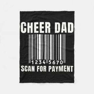 Mens Cheerleading Dad Cheerleader Girls Parents -  Fleece Blanket