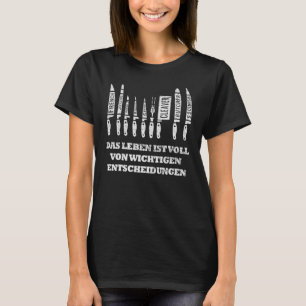 Mens chef cooking grilling butcher chef T-Shirt