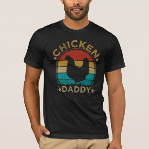 Mens  Chicken Dad Vintage Best Chicken Daddy Fathe T-Shirt