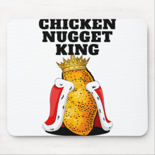Mens Chicken Nugget King Shirt Cute Chicken Nugget Mouse Pad