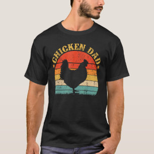 Mens  Chicken  Vintage Retro Chicken Dad Father's  T-Shirt