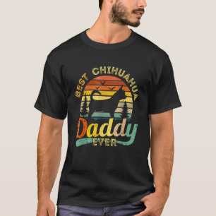 Mens Chihuahua Dad  Best Daddy Dog Retro Vintage F T-Shirt