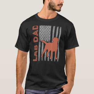 Mens Chocolate Lab Dad 4th of July Labrador Retrie T-Shirt