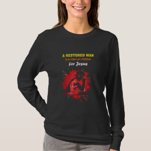 Mens Christian Bible Spiritual Quote - A Restored  T-Shirt